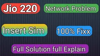 jio 220 insert Sim Problem। jio F220 sim not working। insert sim problem solution