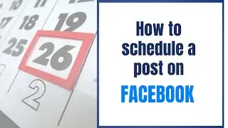 How to Schedule Post on any type of Profile on Facebook #calender #schedulw