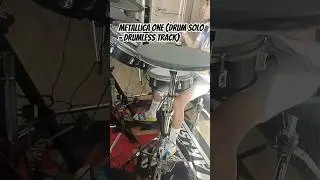 10 year old drummer - Metallica One drum solo over drumless track #shorts #metal