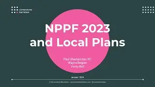 NPPF: What do the changes mean for plan making? | Cornerstone Barristers