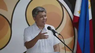 UPD Chancellor Edgardo Carlo Vistan II delivers his opening message