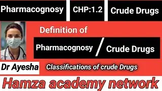 What is pharmacognosy ll Scope of Pharmacognosy ll what is crude drugs & Classifications