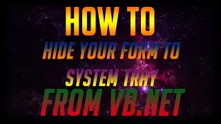 VB.Net Hide Your VB Form To System Tray