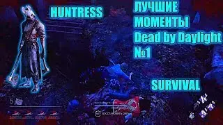 Dead by daylight - лучшие моменты/top moments HUNTRESS AND SURVIVAL #1