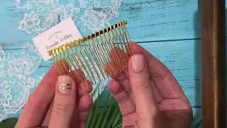 Гребень для фаты золотистый.