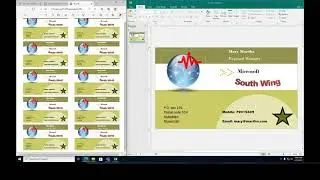 Microsoft publisher 2016 tutorial: Example on designing a business card from template