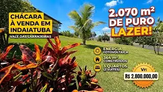 A CHÁCARA DOS SONHOS EM INDAIATUBA! 🌳 Vale das Laranjeiras com Energia Fotovoltaica.