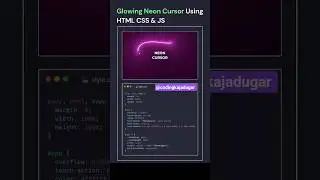 NEON CURSOR with CSS & JS 