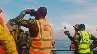 Ghana Navy and Boundary Commission successfully tested it Maritime Drone at Sea.