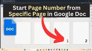 How to Insert Page Number in Google Docs from a Specific Page