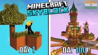 I Survived 100 Days in SKYBLOCK Minecraft!