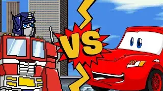 M.U.G.E.N Battles | Optimus Prime vs Lightning McQueen | Transformers vs Cars