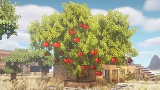Minecraft Building - How I build a a beautiful big apple tree - MiniaTuria