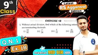 Rs Aggarwal Class 9 Chapter 1 | Exercise 1B Question number 1 | Number System | Md Sir Class 9