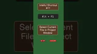 IntelliJ Keyboard Shortcut to Select File in Project Window