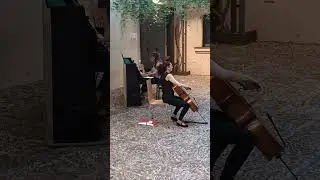 Eva Mª y Mariló.Cello y piano. Palacio Gaviria , León. Poesía y música