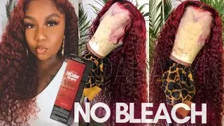 NO BLEACH NEEDED || DYING MY HAIR MAGENTA || MARCH QUEEN JERRY CURL WIG