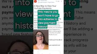 View AdSense payments in YouTube Studio! 
