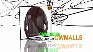 CWMALLS® Men Vintage Sheepskin Aviator Jacket CW808386 | CWMALLS.COM