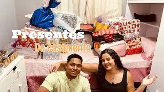 ABRINDO NOSSOS PRESENTES DE CASAMENTO | Ganhamos Muita Coisa🎁✨
