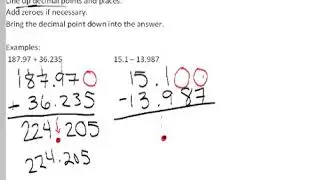 Add subtract decimals