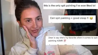 ASMR- Extra fast & aggressive spit painting you 🎨 