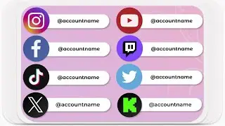 Custom Animated Social Media Lower Thirds for Youtube Intro Videos Kick Instagram Twitch Tiktok