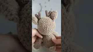 плюшевый олень крючком ✨ #amigurumi #handmade #вязанаяигрушка #crochet #олень #крючком #амигуруми