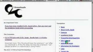 Firefox as Talking Browser with ClickSpeak