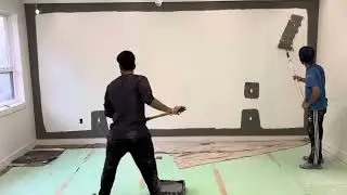 How to paint a wall with a roller