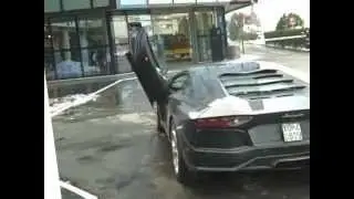 Lamborghini Aventador outside the factory Feb 2012