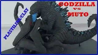 GODZILLA VS MUTO WITH  CLAY / PLASTILINA.