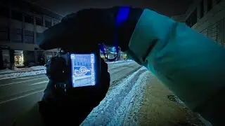Snowy night time POV photography (Empty Town ASMR)