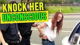 Police Officer Violently Arresting a Pregnant Woman