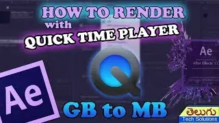 After Effects Tutorial How to render or export with quicktime player in After Effects