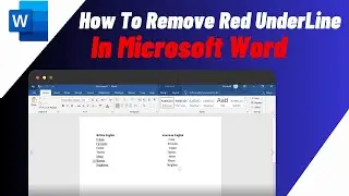 How To Remove Red Underline In MS Word | Turn Off Auto Red Color and Underline Typing In MS Word