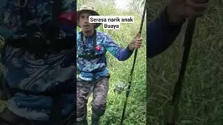 narik anak buaya #disungai #fhising #mqncing