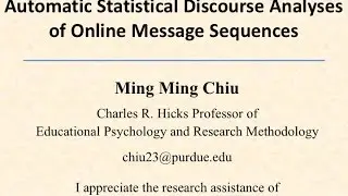 Ming Ming Chiu - Statistical Discourse Analysis