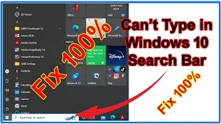 can't type in search bar windows 10, Fix Search & Start Menu on Windows 10