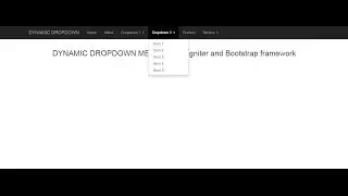 Codeigniter -- How to create dynamic dropdown menu with bootstrap