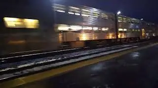 two metra trains