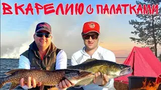 TO KARELIA WITH TENTS//Islands on Fire.//Trophy Fishing on Syamozero//