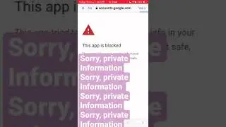 Google has blocked its own app because it is trying to read sensitive info from my account 