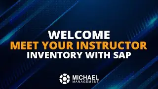 Welcome -  Meet your Instructor: Effectively Optimizing Inventory with SAP