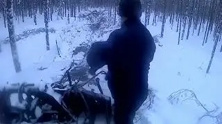 Трелюю говяный привал ещё и под снегом на ТДТ 55