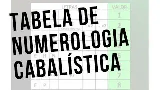 TABELA DE NUMEROLOGIA CABALÍSTICA COMO USAR