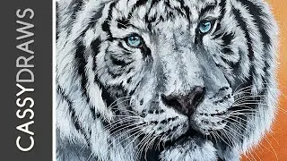 Painting a Realistic White Tiger in Acrylics