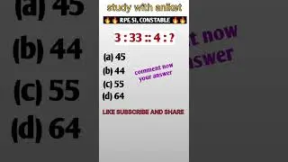 Reasoning analysis quiz challenge #trending #shortvideo @RankersGurukul @RWACivilServices shorts