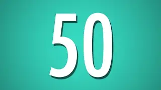 50 Second Countdown Timer - Cyan Background
