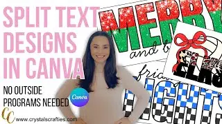 Make a Split Text Design in Canva | 2 Tone Patterned Text Designs
